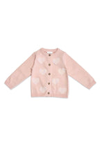 Organic Cotton Hearts Knit Cardigan (Baby Girl)