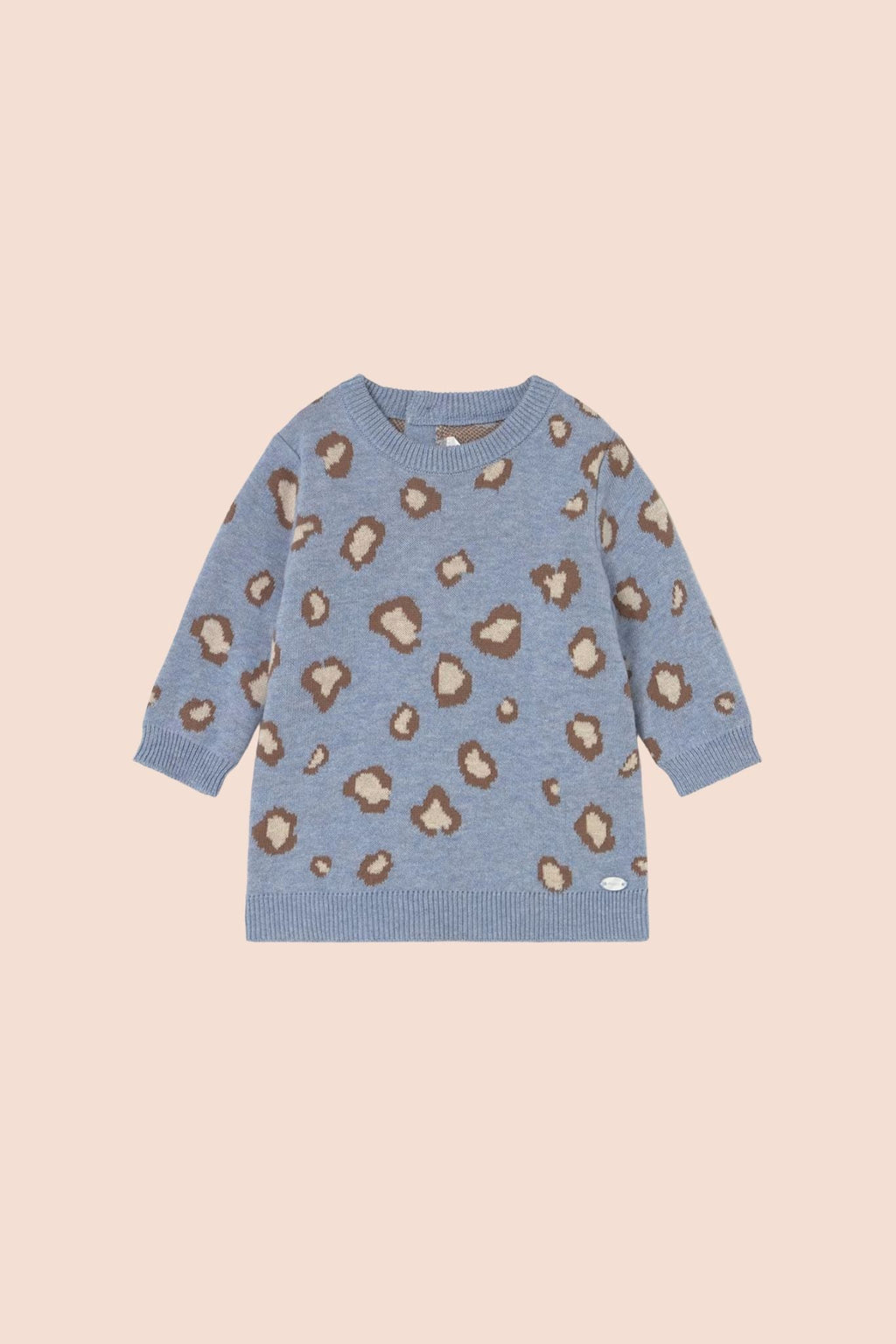 Blue Cheetah Knit Dress (Baby Girl)
