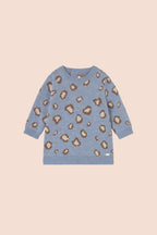 Blue Cheetah Knit Dress (Baby Girl)