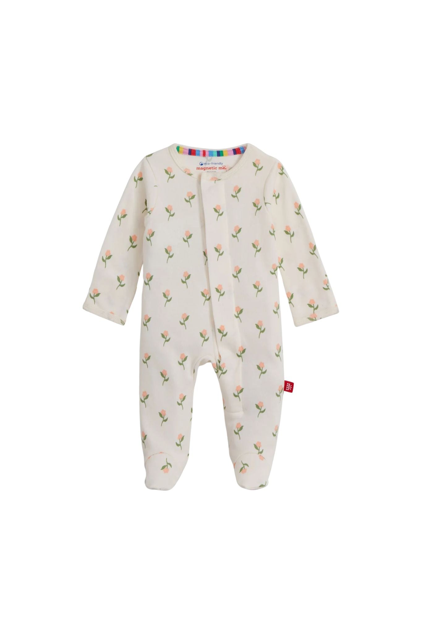 Floral Chicken Tender Organic Footie (Baby Girl)