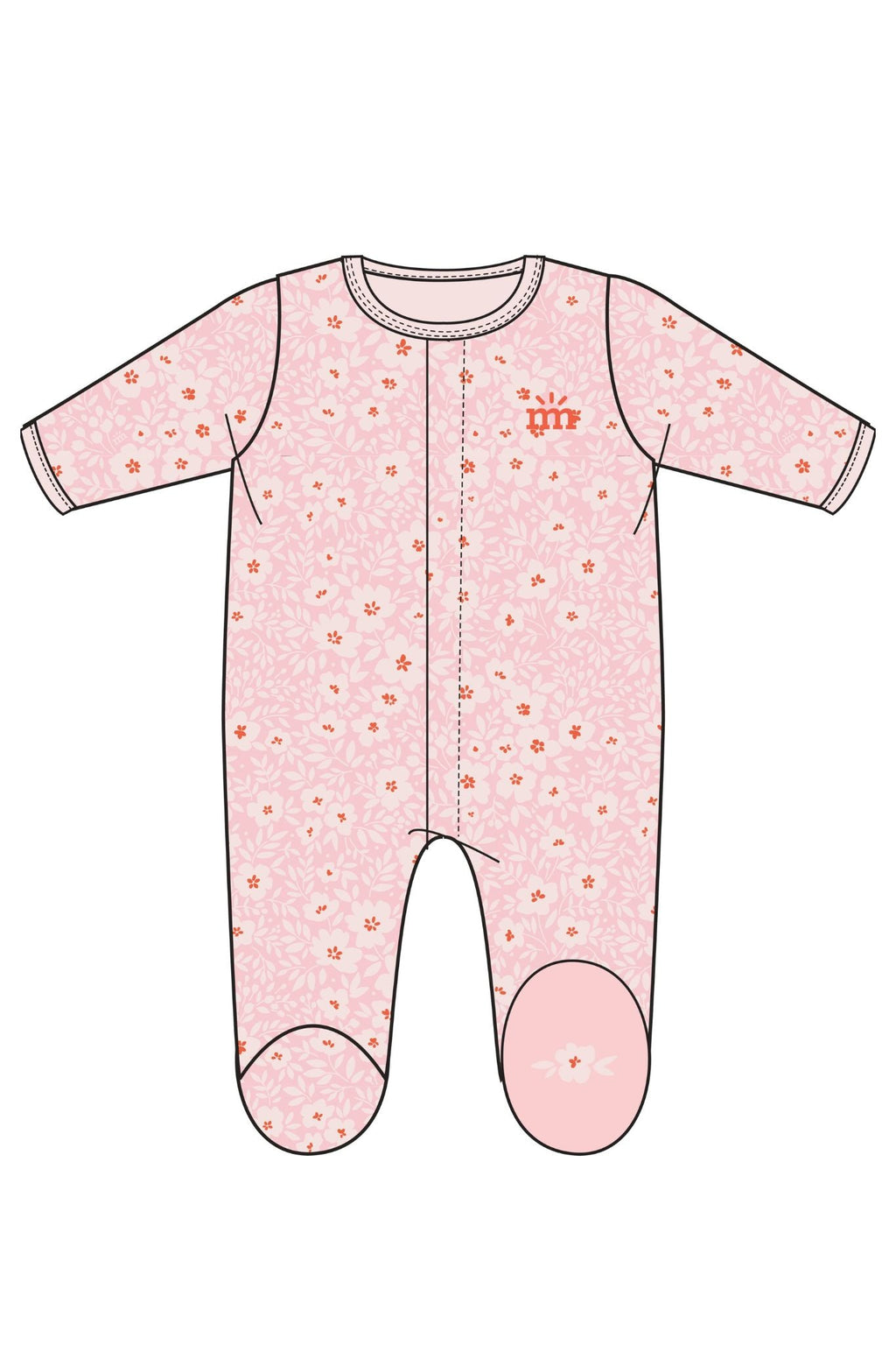 Chloe Magnetic Footie (Baby Girl)