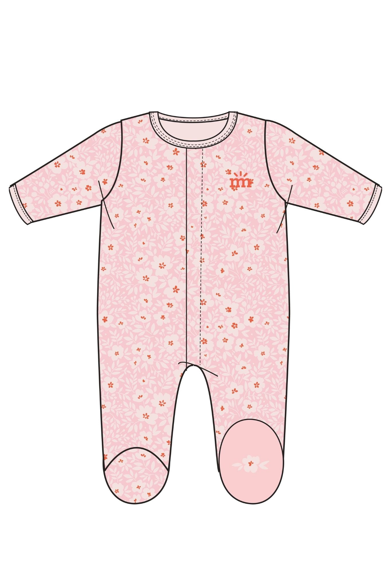 Chloe Magnetic Footie (Baby Girl)