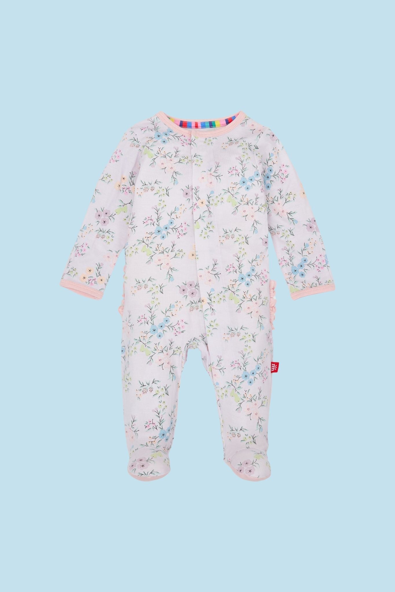 Emily Modal Ruffle Footie (Baby Girl)
