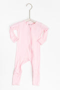 Blush Pink Bamboo Convertible Footie (Baby Girl)