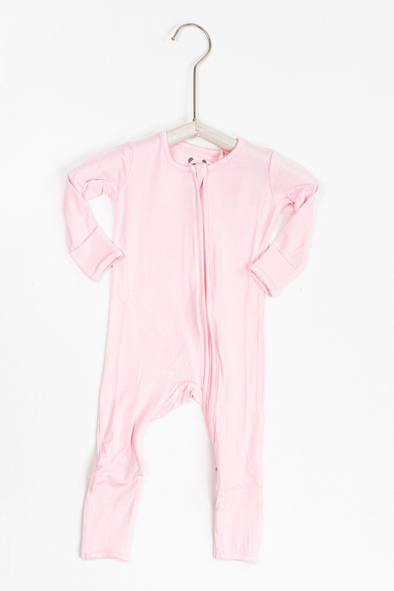 Blush Pink Bamboo Convertible Footie (Baby Girl)