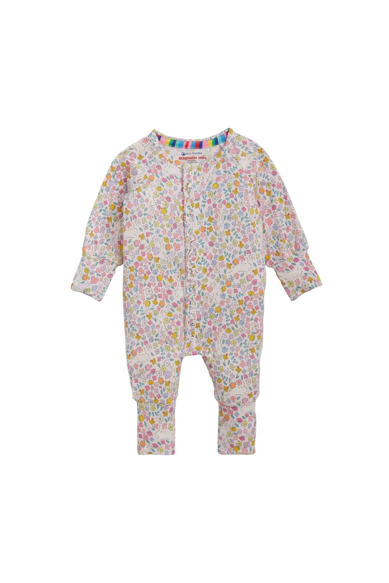 Bunny Blossom Ruffle Coverall (Baby Girl)