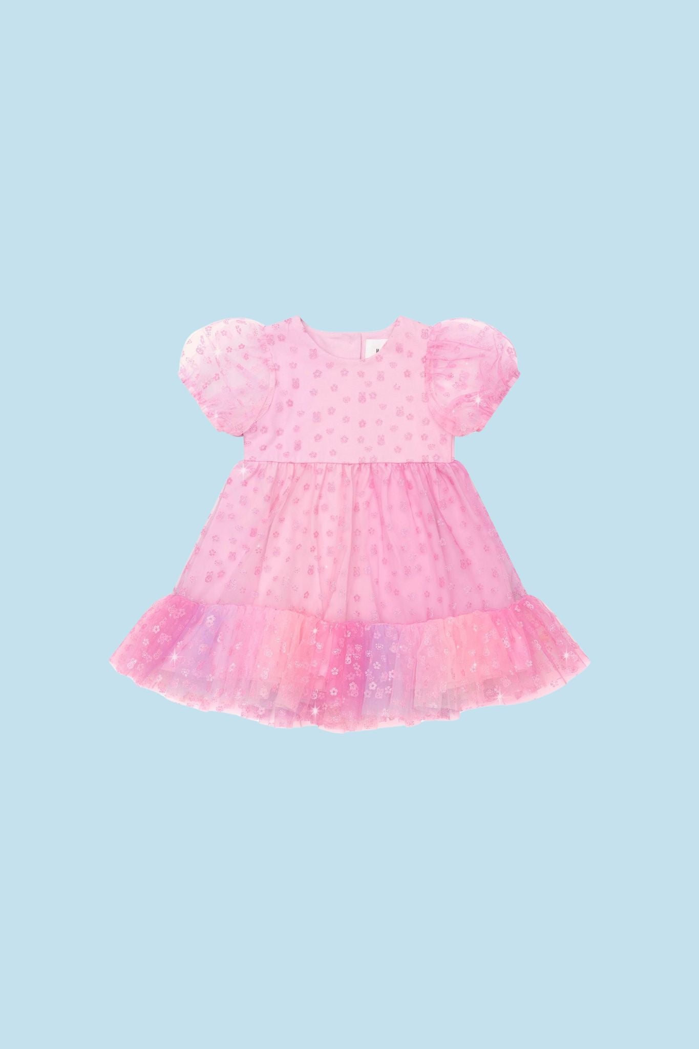Bunny Gem Puff Sleeve Party Dress (Baby Girl)