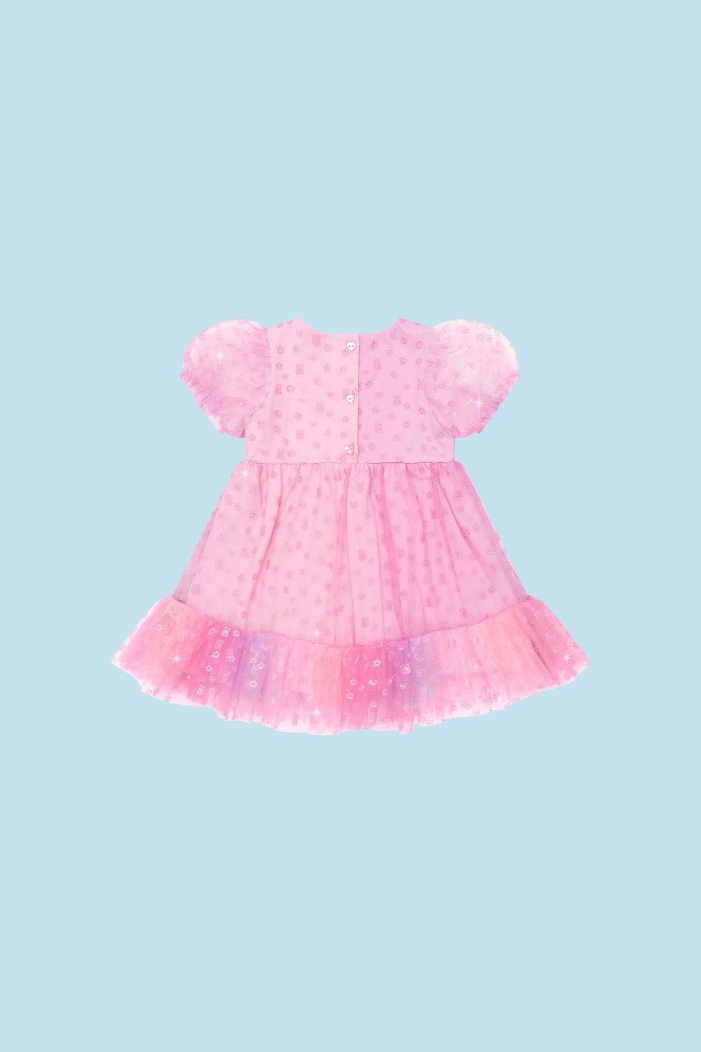 Bunny Gem Puff Sleeve Party Dress (Baby Girl)