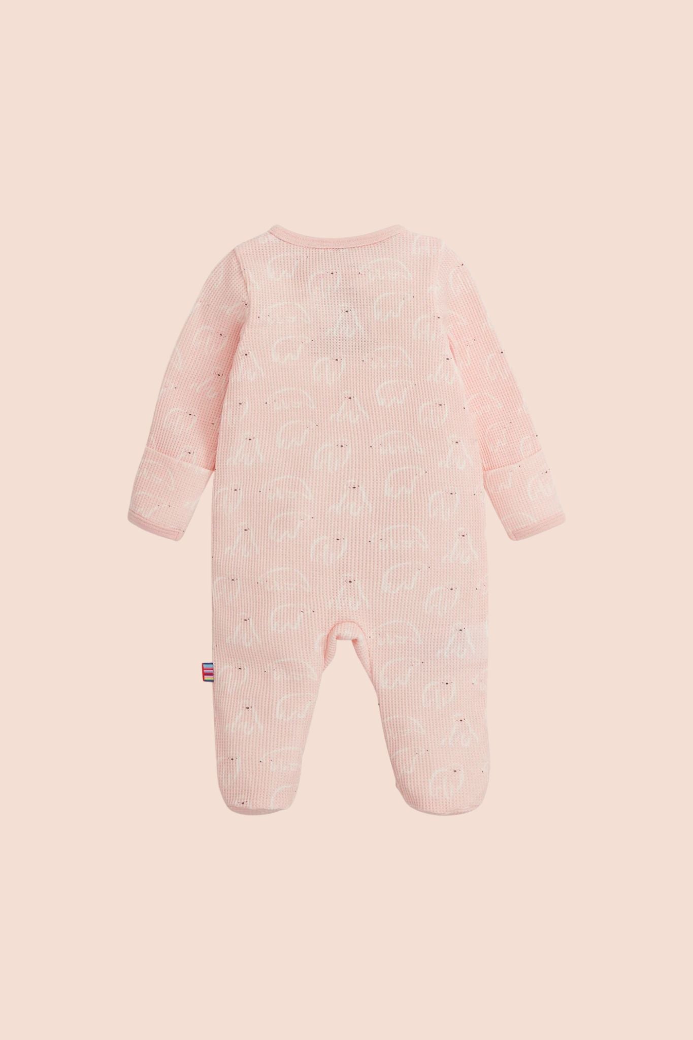 Pink Polaris Waffle Footie (Baby Girl)
