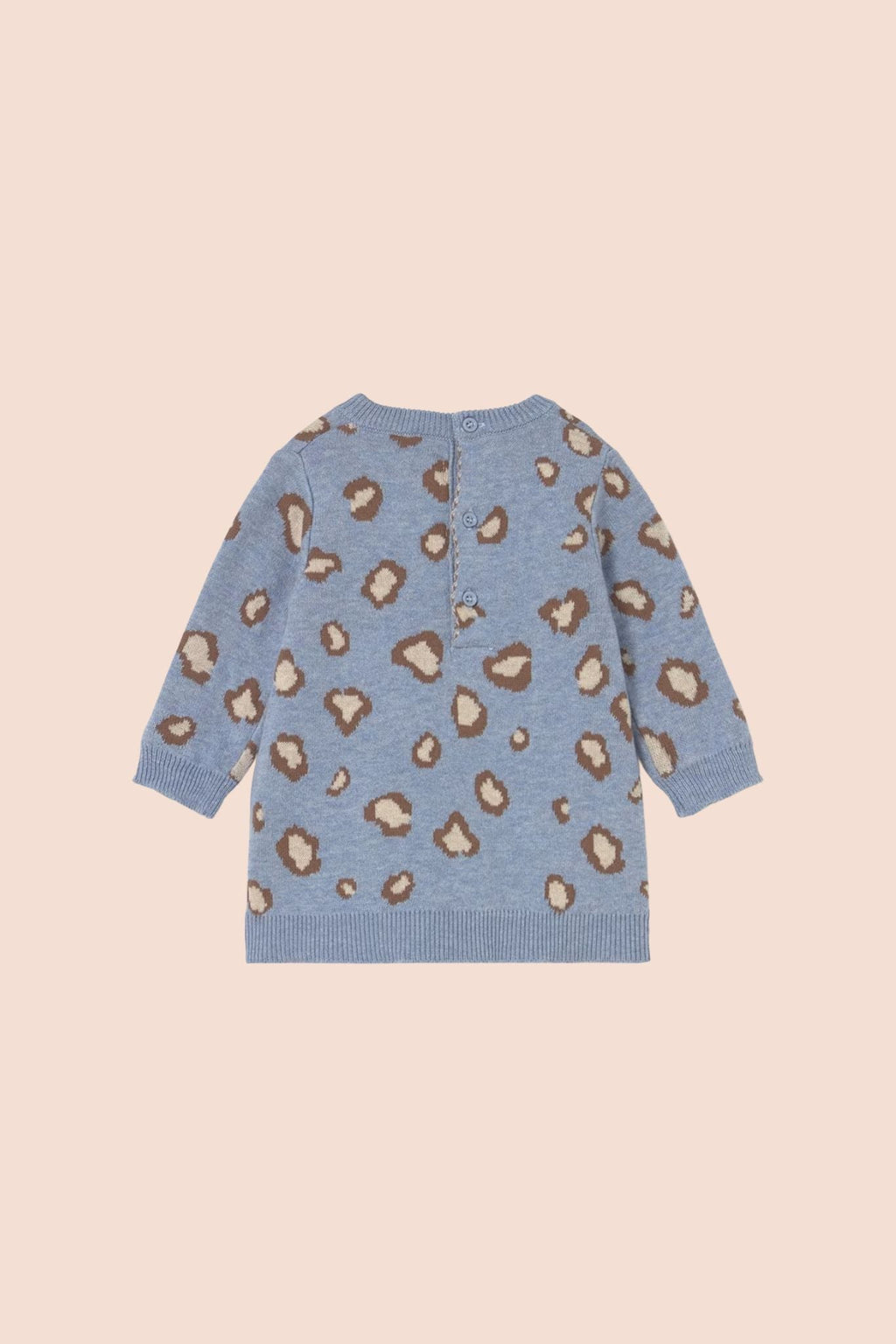 Blue Cheetah Knit Dress (Baby Girl)