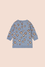 Blue Cheetah Knit Dress (Baby Girl)