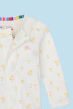 Evangeline Organic Ruffle Footie (Baby Girl)