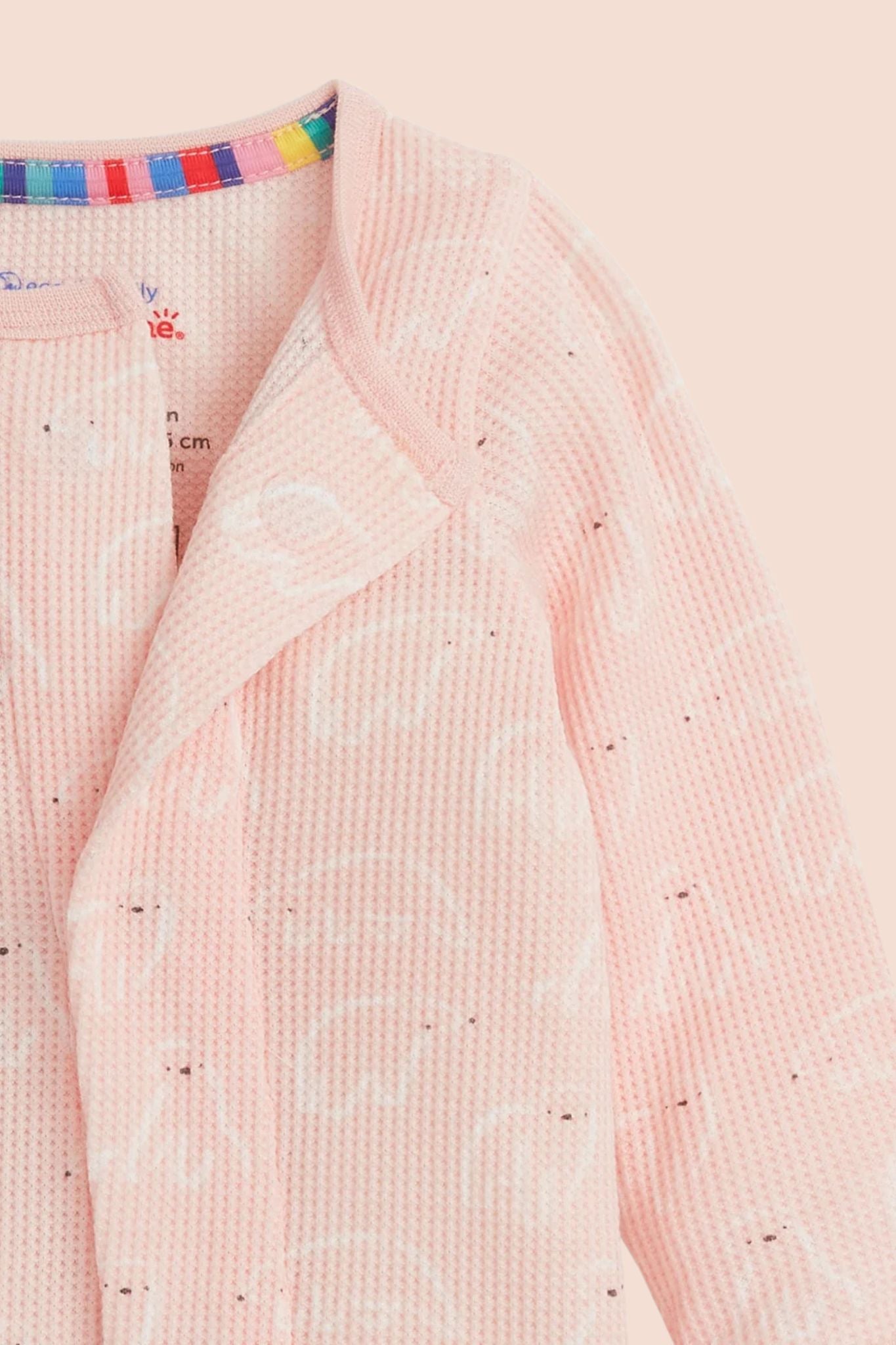 Pink Polaris Waffle Footie (Baby Girl)