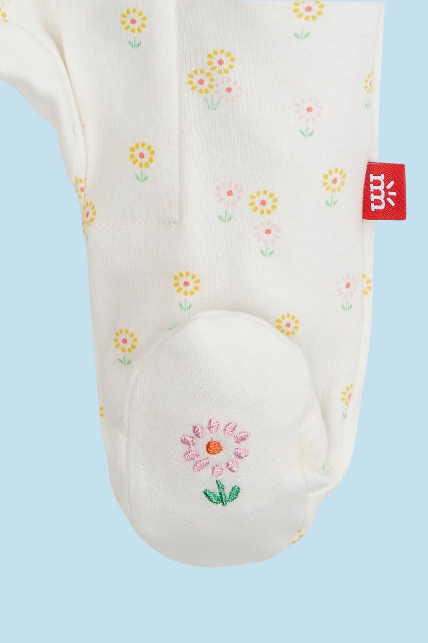 Evangeline Organic Ruffle Footie (Baby Girl)