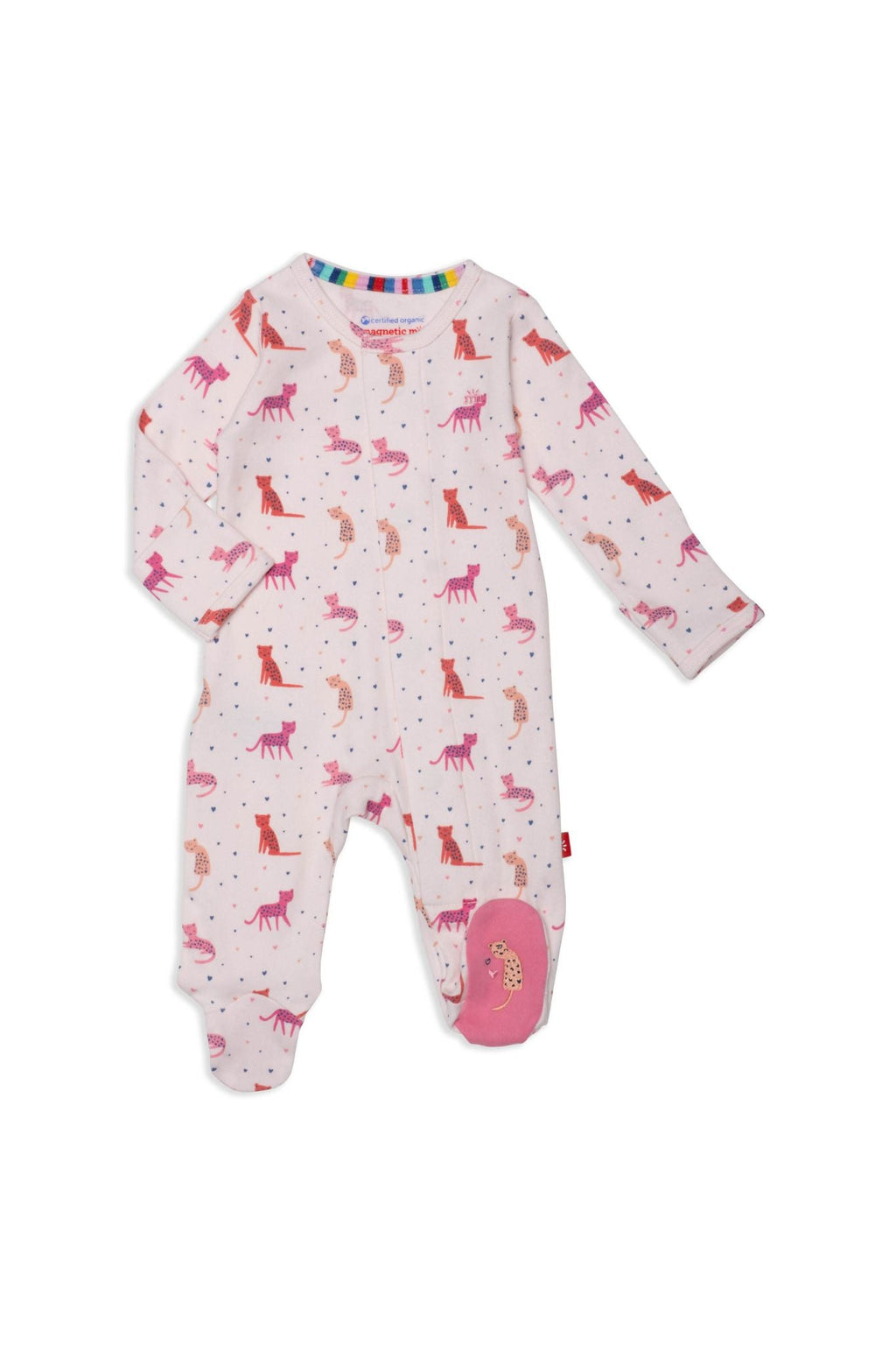 Cheetah Bonita Magnetic Footie (Baby Girl)