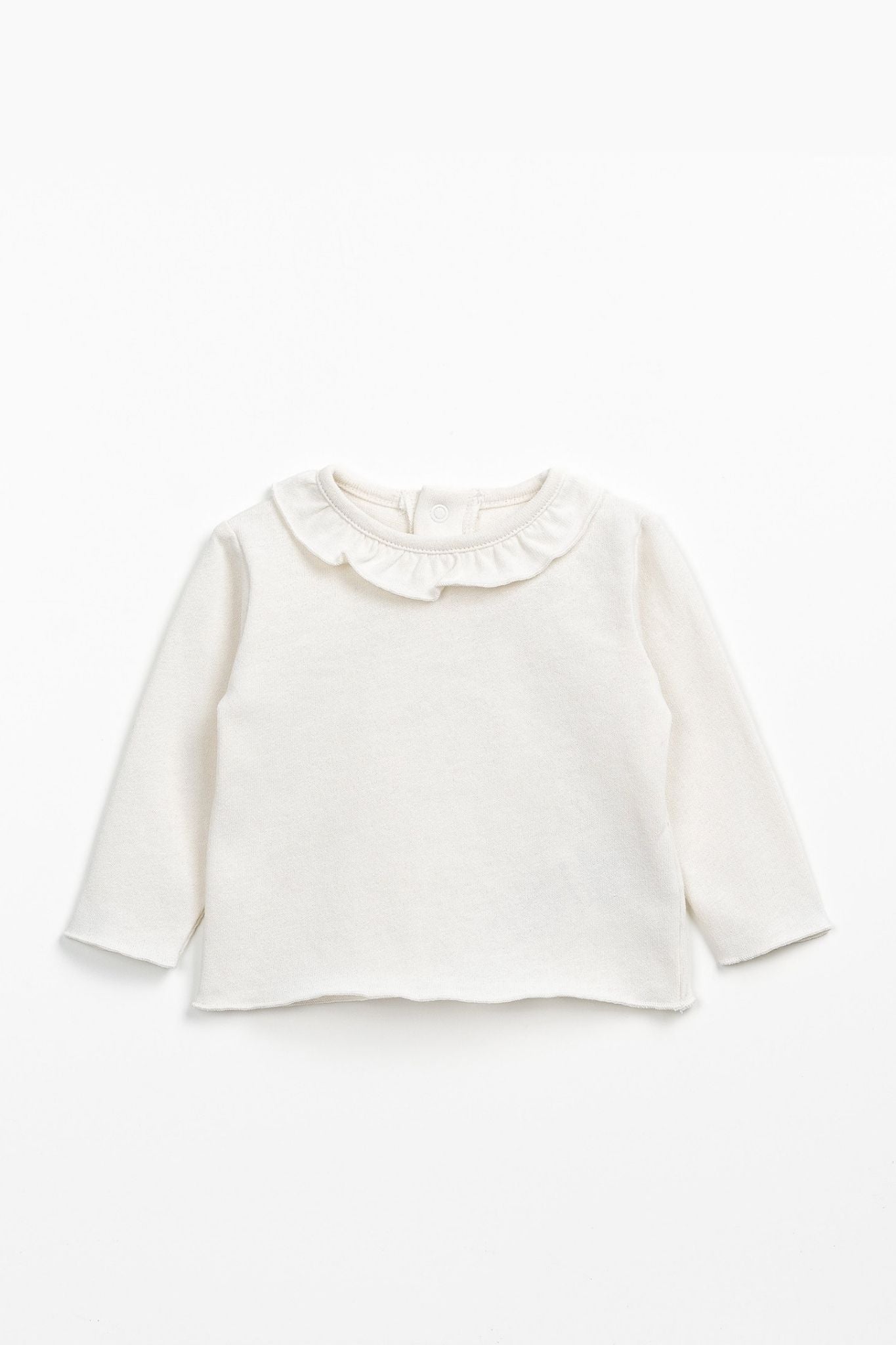 White Collared Long Sleeve Shirt (Baby Girl)