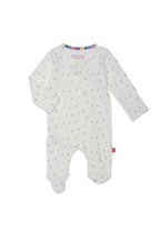 Floral Pointelle Magnetic Footie (Baby Girl)