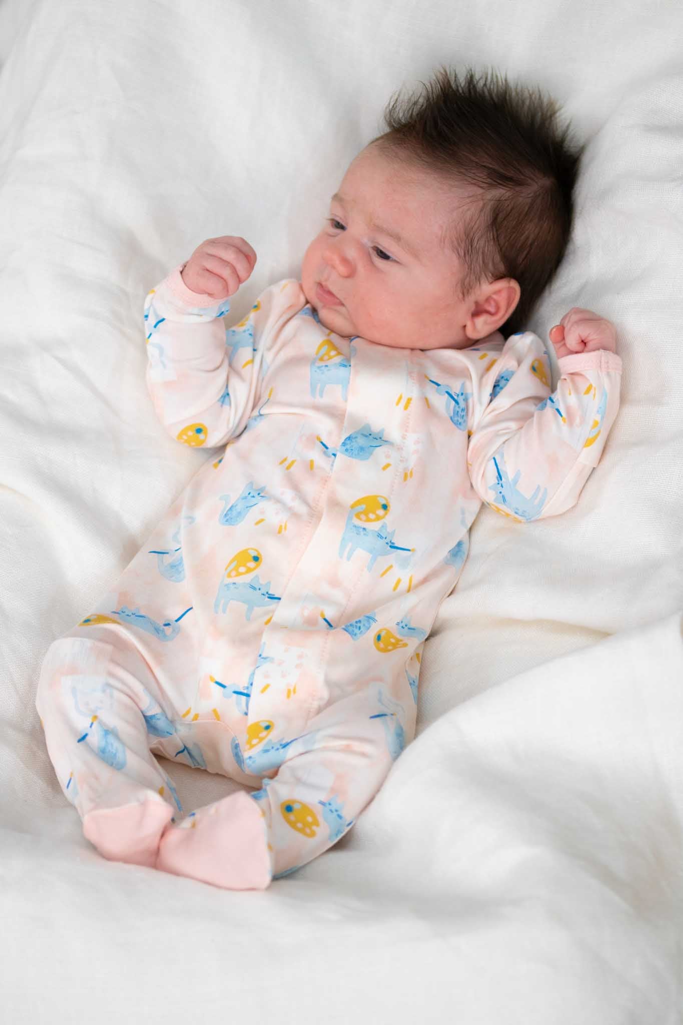 Arts & Cats Modal Magnetic Footie (Baby Girl)