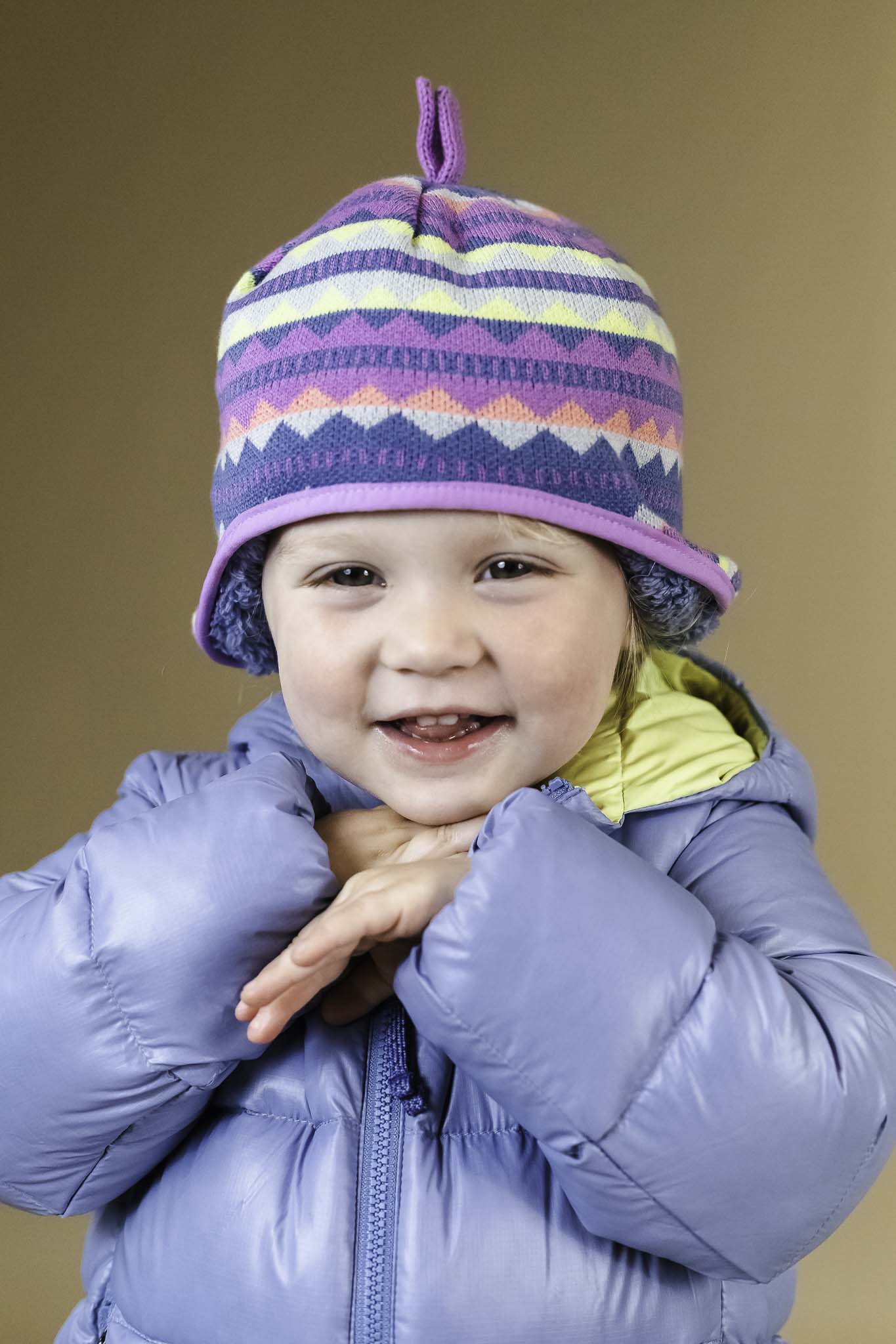 Brisk Purple Reversible Beanie (Baby Girl)