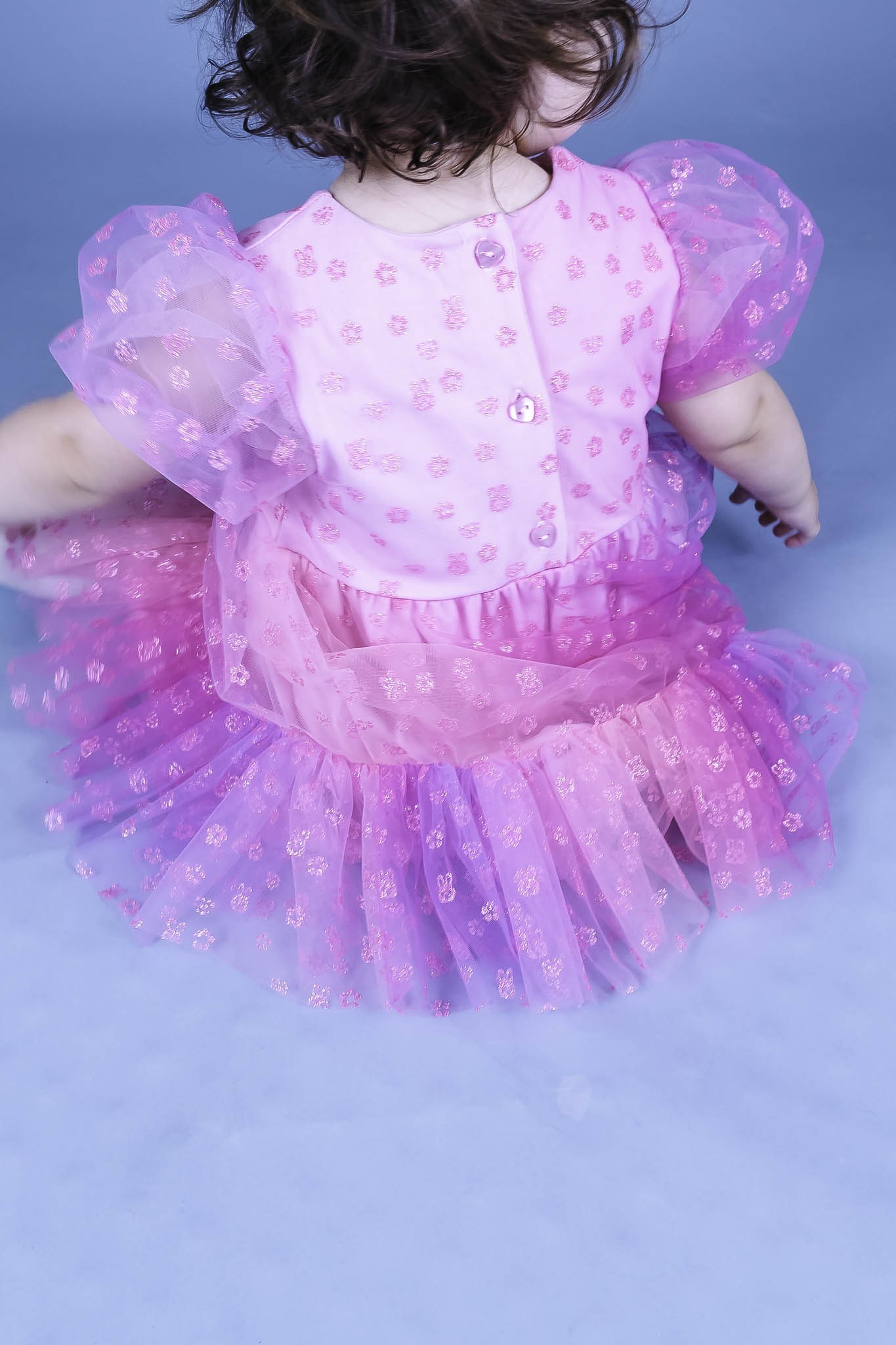 Bunny Gem Puff Sleeve Party Dress (Baby Girl)