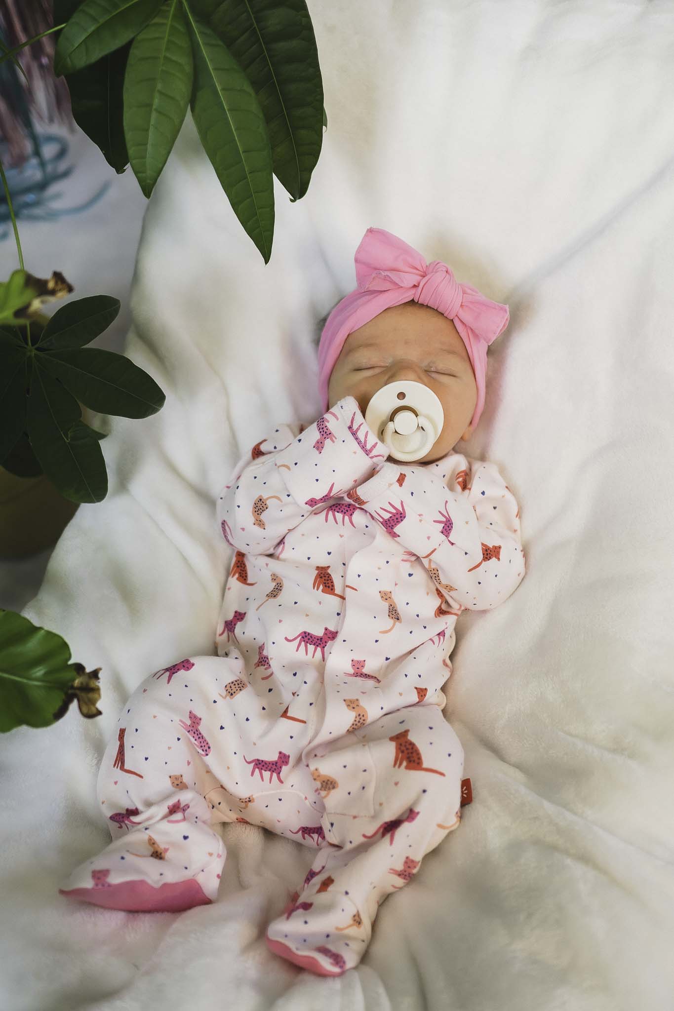 Cheetah Bonita Magnetic Footie (Baby Girl)