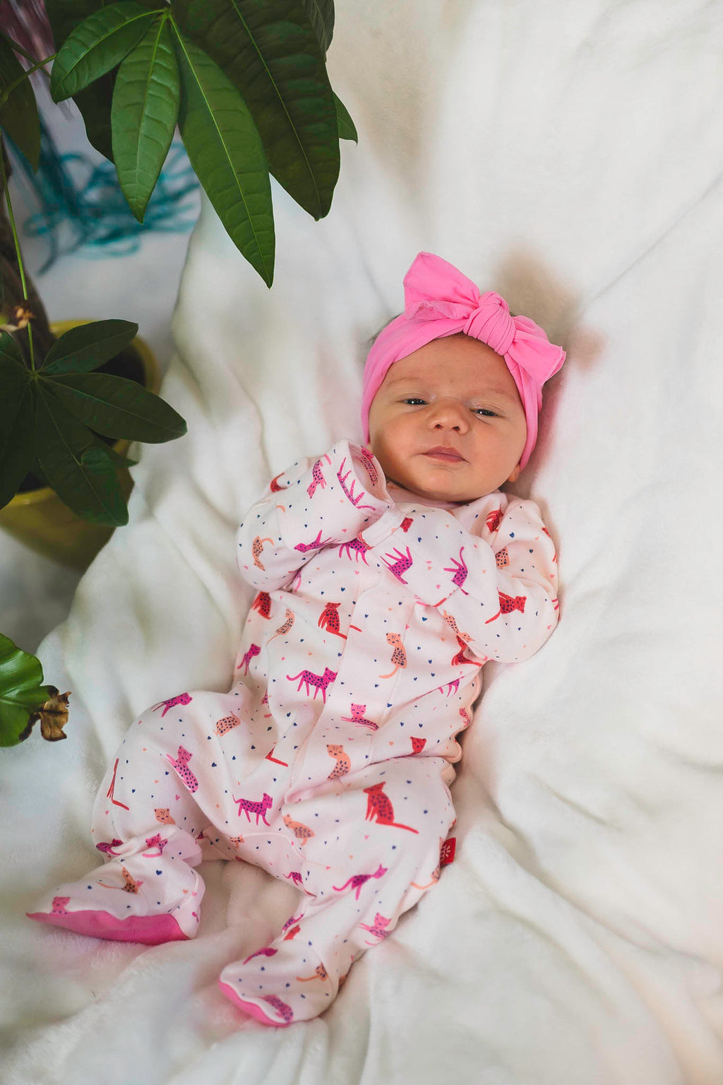 Cheetah Bonita Magnetic Footie (Baby Girl)