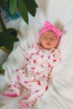 Cheetah Bonita Magnetic Footie (Baby Girl)