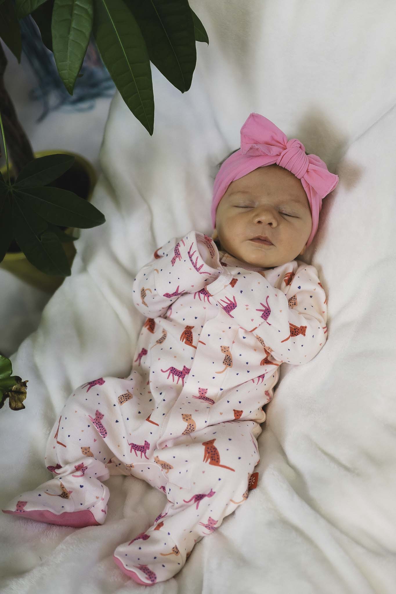 Cheetah Bonita Magnetic Footie (Baby Girl)