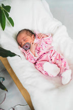 Chloe Velour Magnetic Footie (Baby Girl)