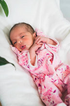 Chloe Velour Magnetic Footie (Baby Girl)