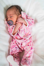 Chloe Velour Magnetic Footie (Baby Girl)