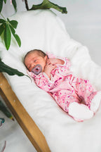 Chloe Velour Magnetic Footie (Baby Girl)