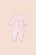 Baby Pink Velour Footie (Baby Girl)