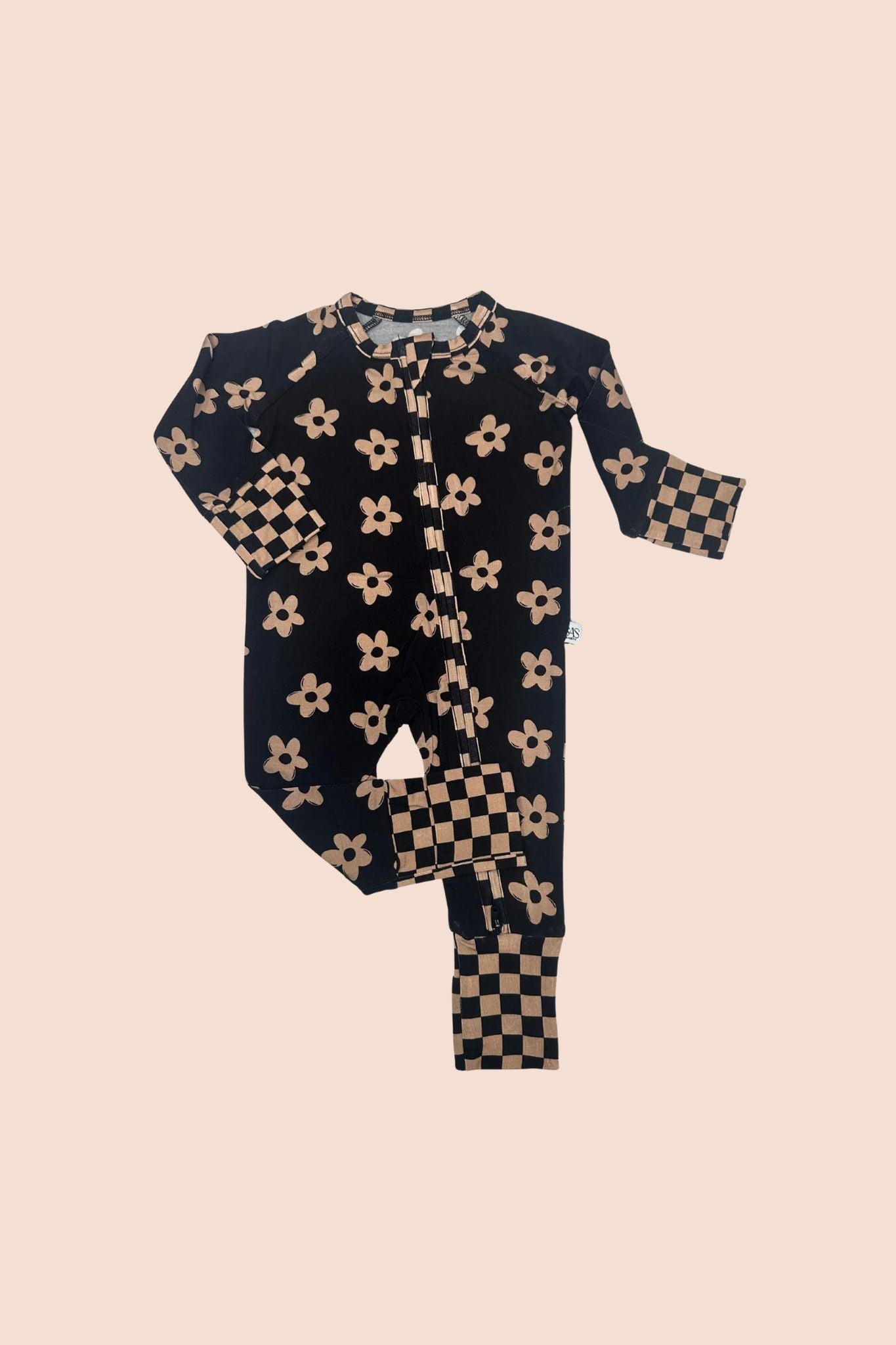 Floral Checked Bamboo Sleeper (Baby Girl)