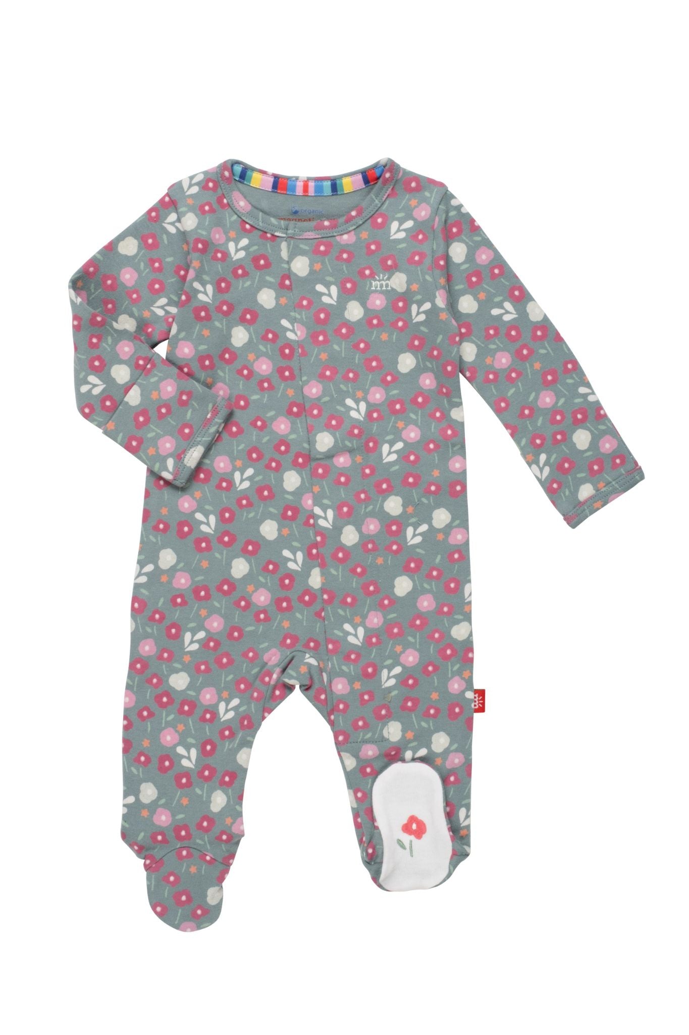 Wren Organic Magnetic Footie (Baby Girl)