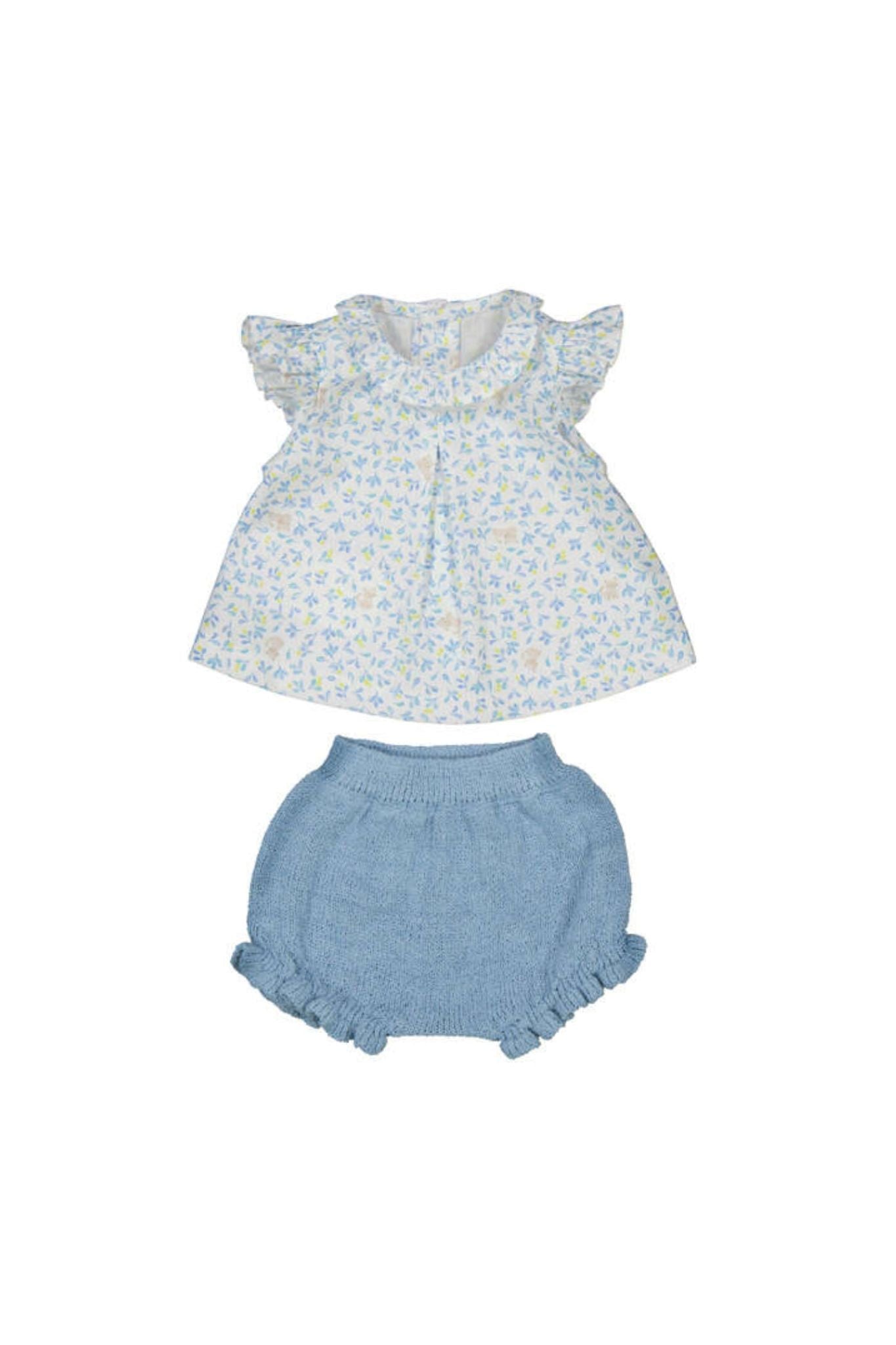 Blue Lagoon Knit Short Set (Baby Girl)