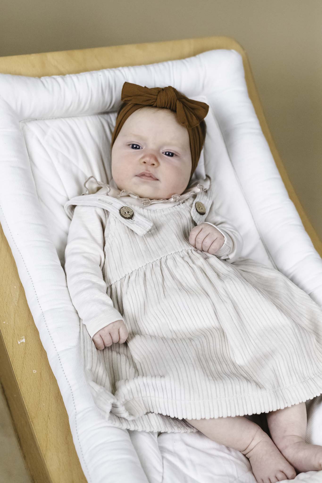 Rib Flame Frill Collar Onesie (Baby Girl)