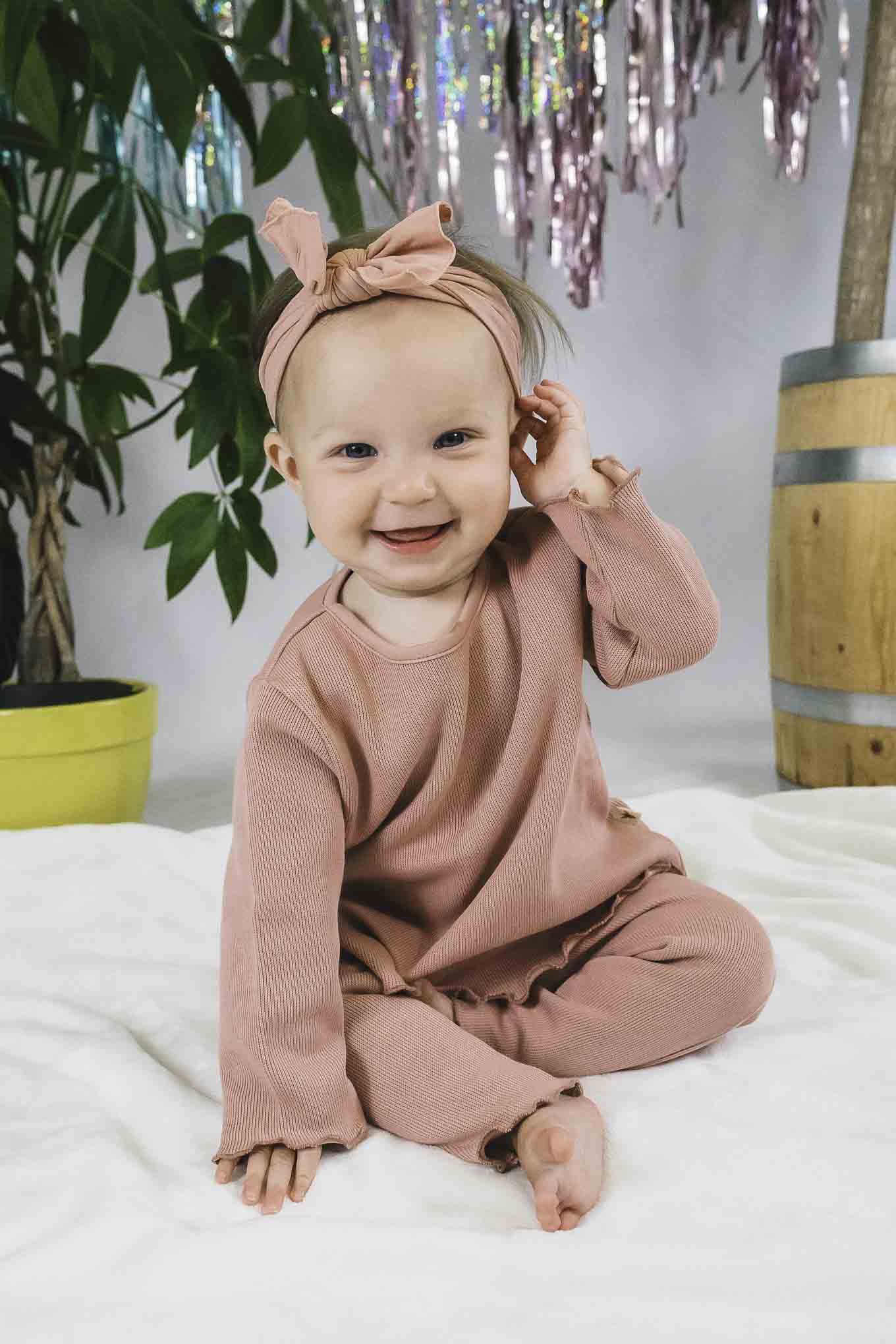 Rosas Ruffled Long Sleeve Shirt (Baby Girl)