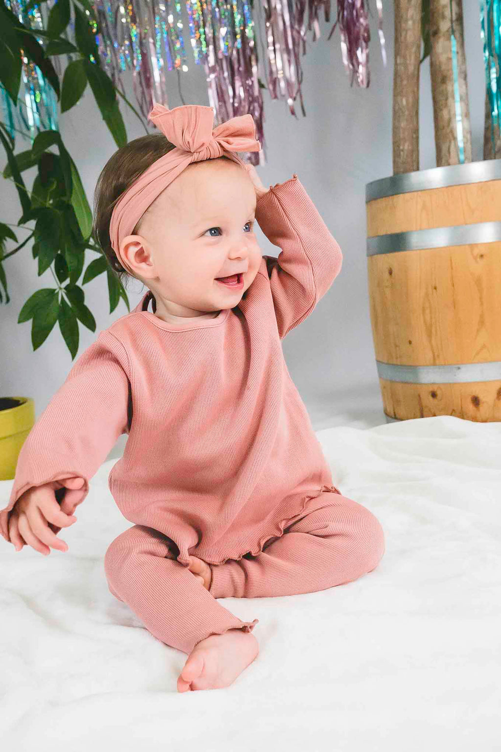 Rosas Ruffled Long Sleeve Shirt (Baby Girl)