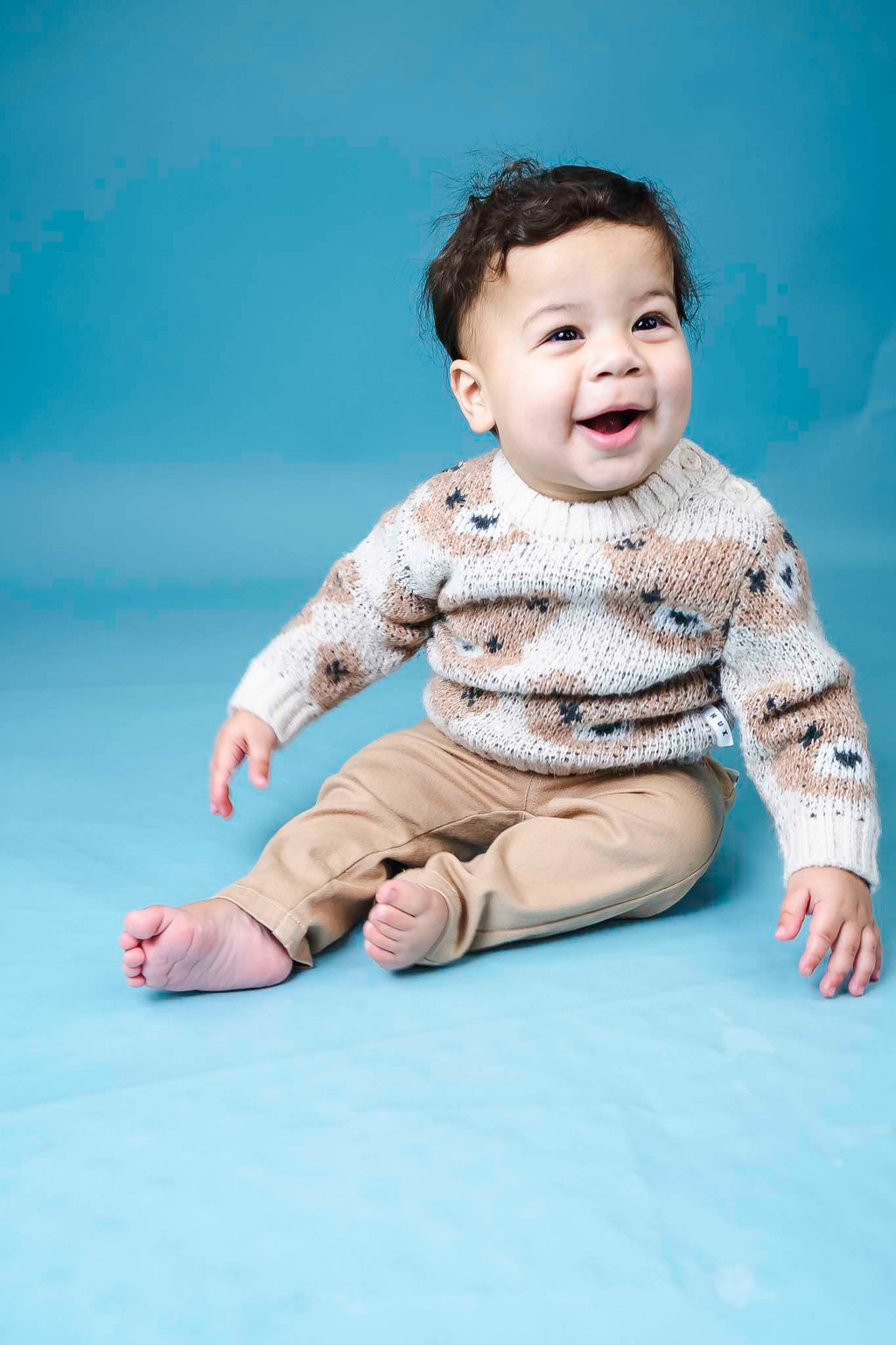 Ecru Huxbear Knit Jumper (Baby Unisex)