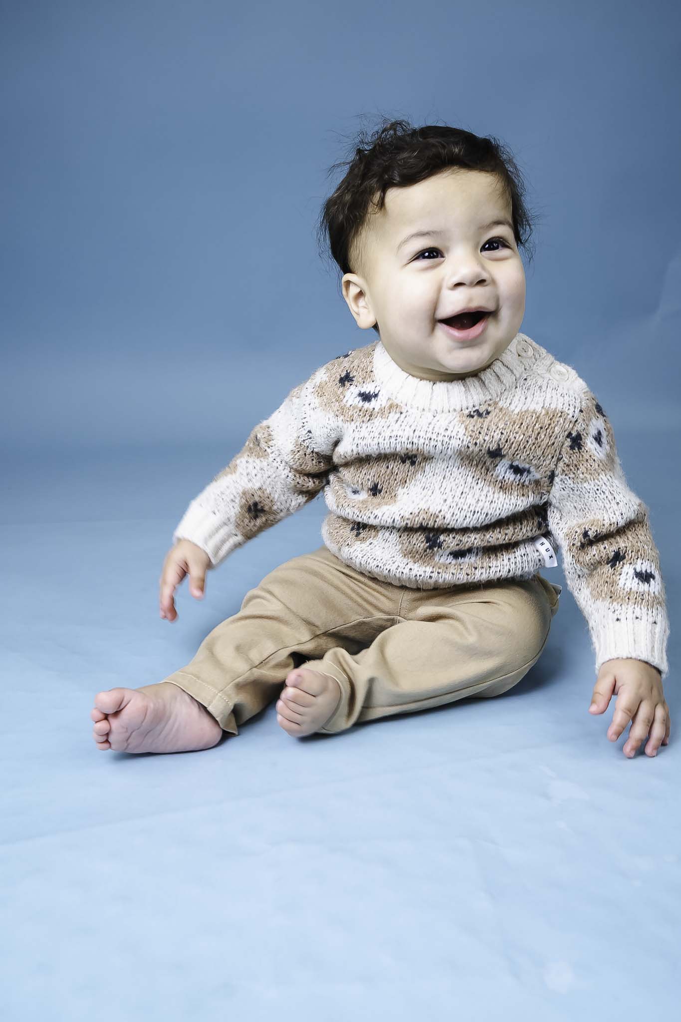 Ecru Huxbear Knit Jumper (Baby Unisex)