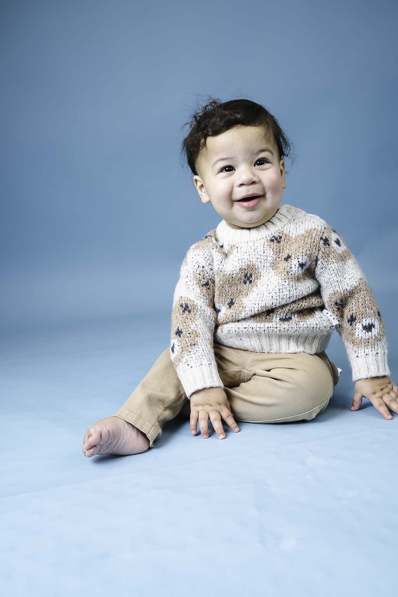 Ecru Huxbear Knit Jumper (Baby Unisex)