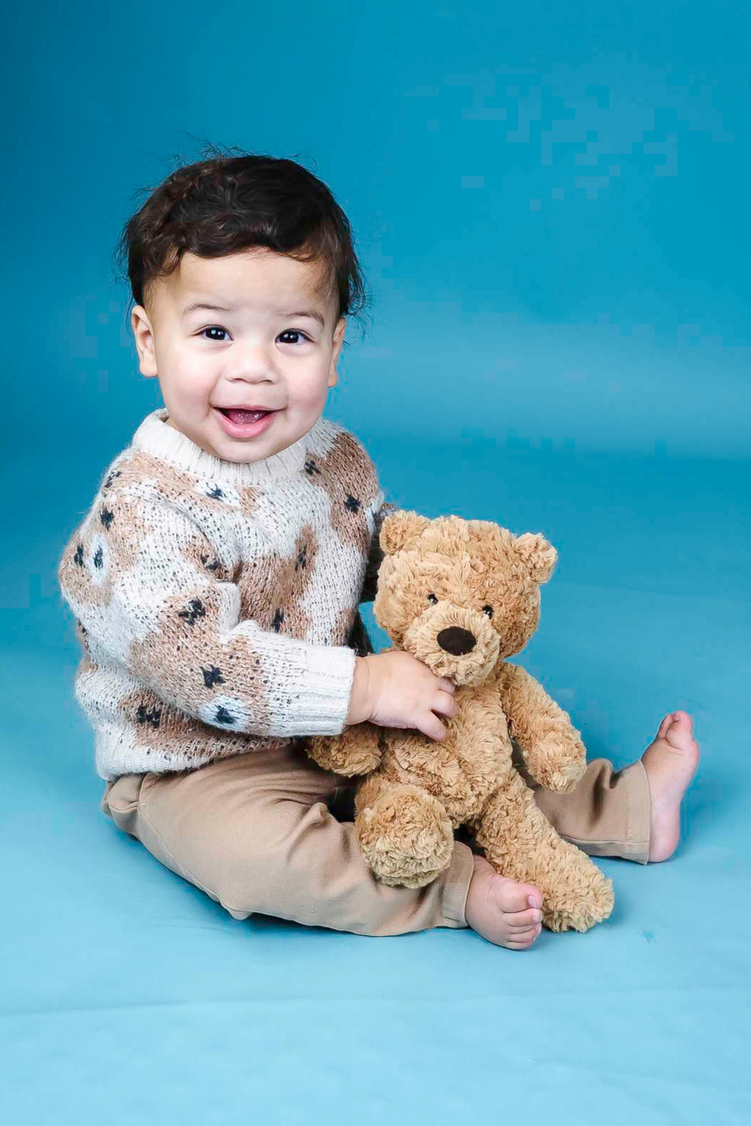 Ecru Huxbear Knit Jumper (Baby Unisex)