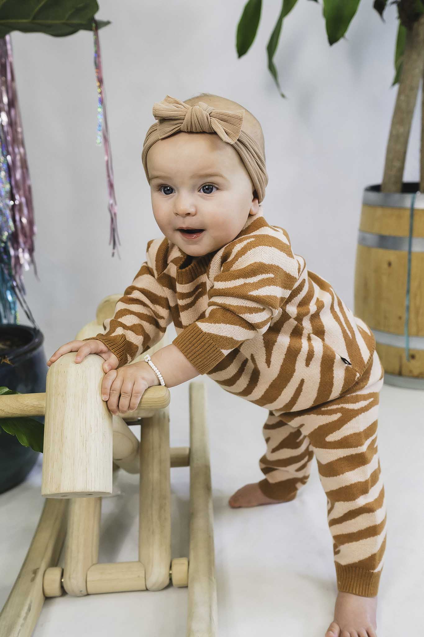 Gilby Zebra Knit Jumper (Baby Girl)