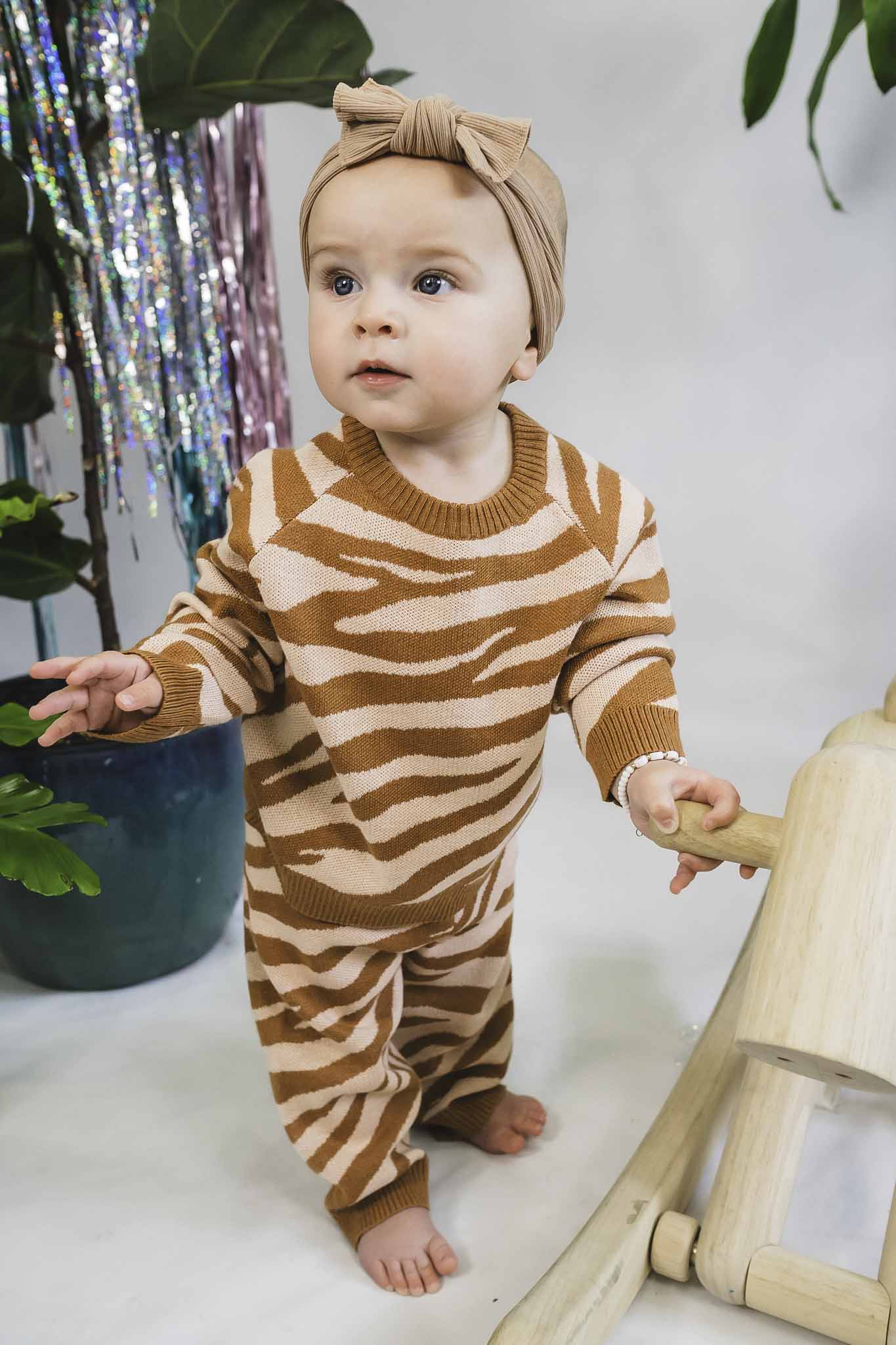 Gilby Zebra Knit Jumper (Baby Girl)
