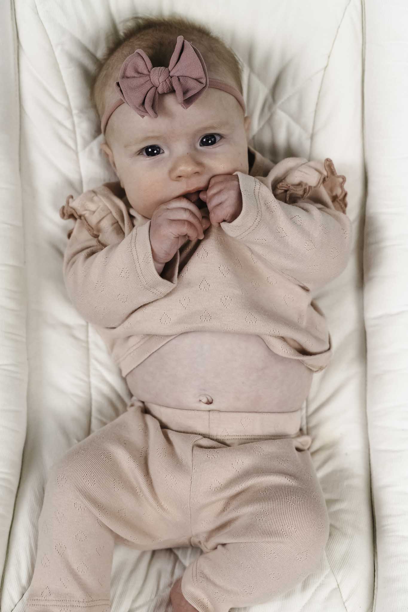 Jacquard Pretty in Bows Ruffled Top (Baby Girl)