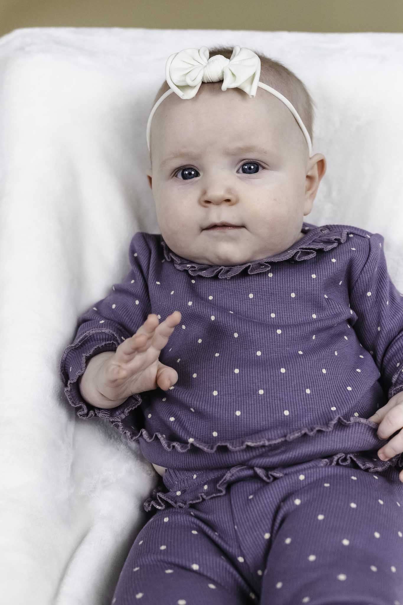 Lilac Fog Dot Long Sleeve (Baby Girl)