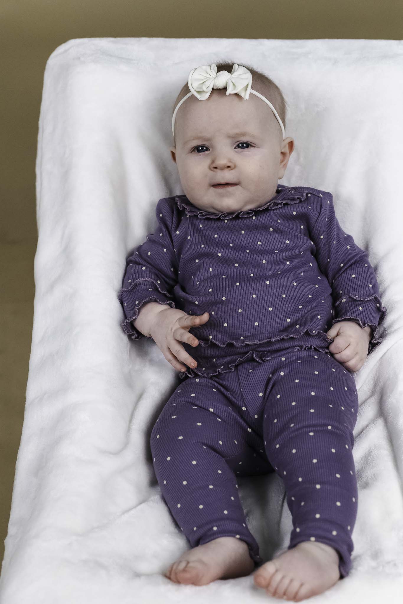 Lilac Fog Dot Long Sleeve (Baby Girl)