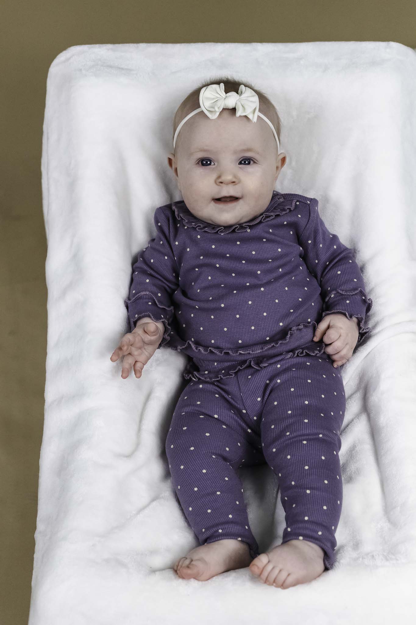 Lilac Fog Dot Long Sleeve (Baby Girl)