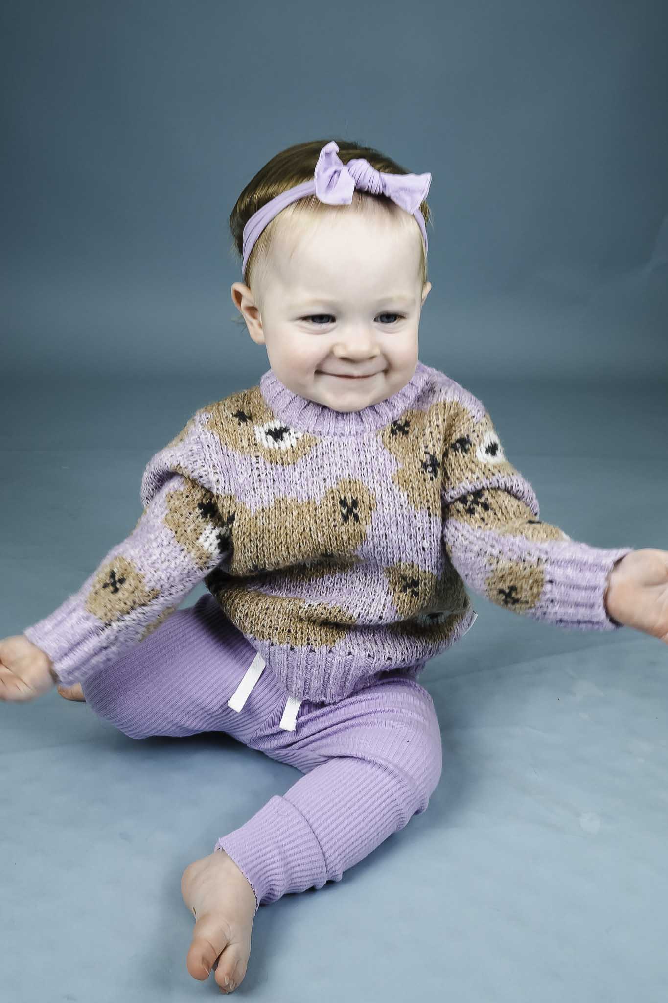 Orchid Huxbear Knit Jumper (Baby Girl)